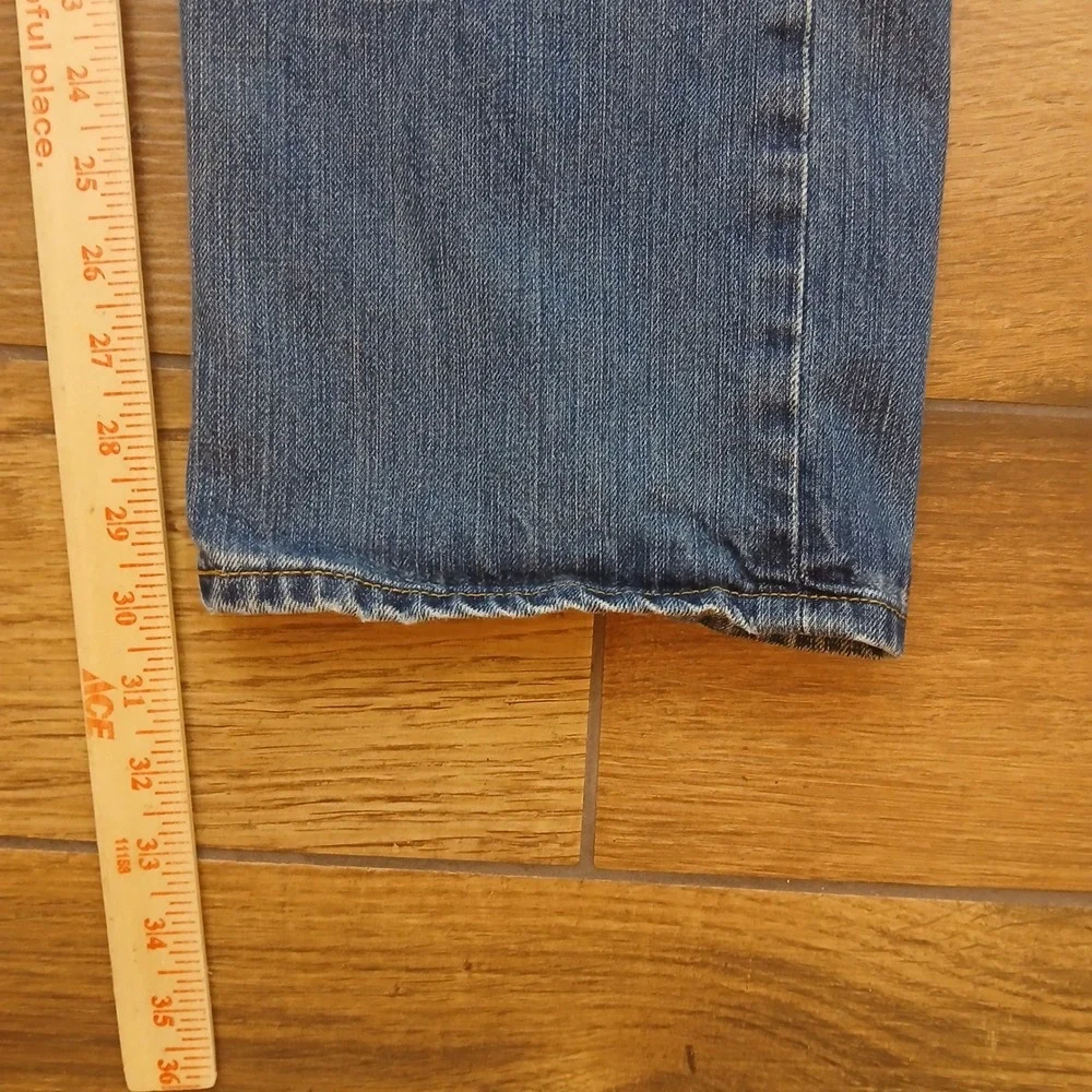 Levis 501 Jeans Mens 34x32 (FITS 32x30) Blue Straight Leg Button Fly Denim